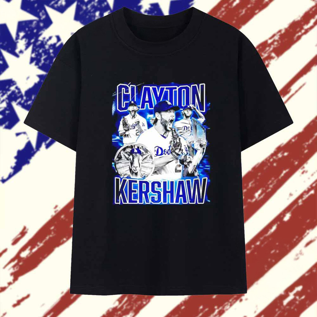 Doyers Dave Clayton Kershaw The Goat BLK Graphic T-Shirt Gift Ideas For Husband-1
