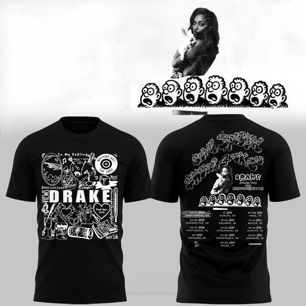 Drake Summer Tour To Birmingham x Partynextdoor Special T-Shirt Fan Merch Gift For Him-1