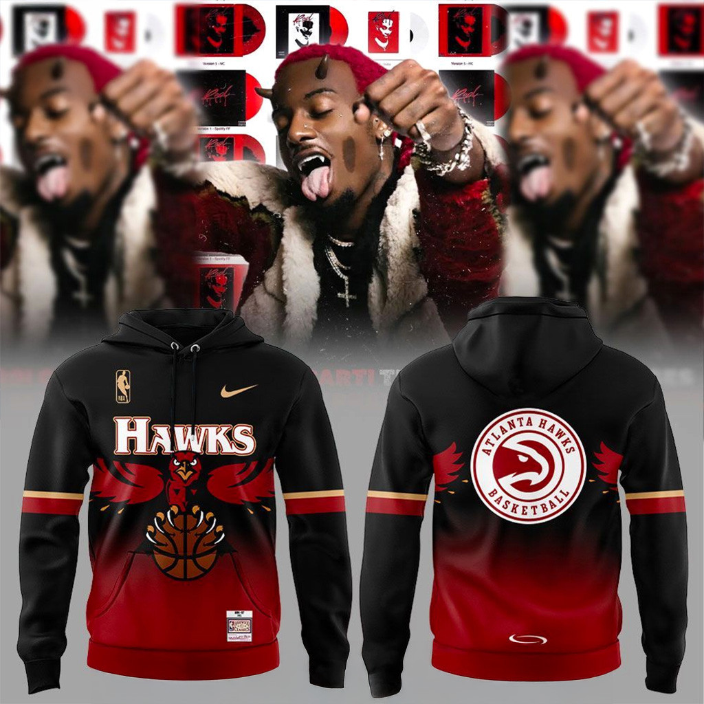 Drop The Jersey Playboicarti CARTI x HAWKS 2025 Hoodie Hawks Merch Christmas Gift Ideas For Dad-1