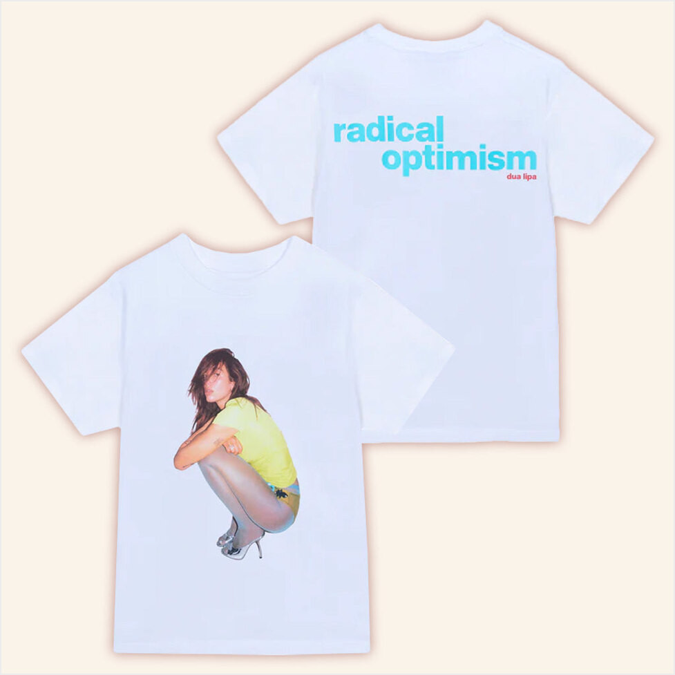 Dua Lipa Merch Tour 2025 Radical Optimism White Photo Shirt Gift Ideas For Fans Gifts For Fans-1