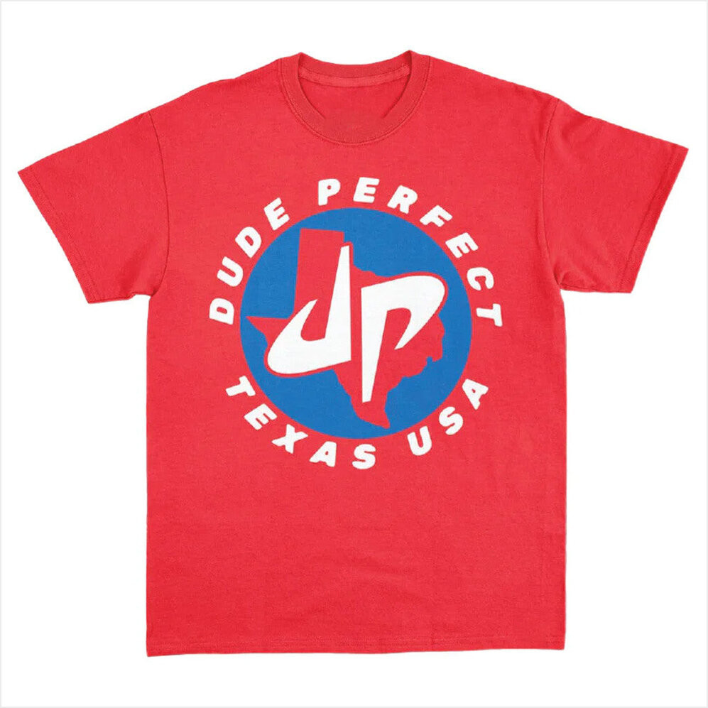 Dude Perfect Merch DP x Texas USA Red T-Shirt Gift Ideas For Boyfriend Gifts For Best Friend-1