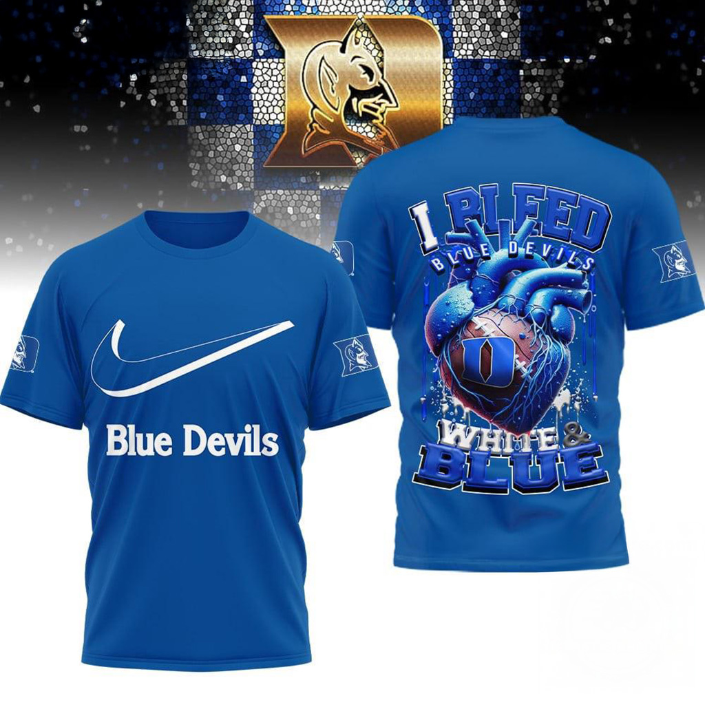 Duke Blue Devils 2025 NCAA I Bleed Shirt Devils Merch Football Fan Gift Ideas-1