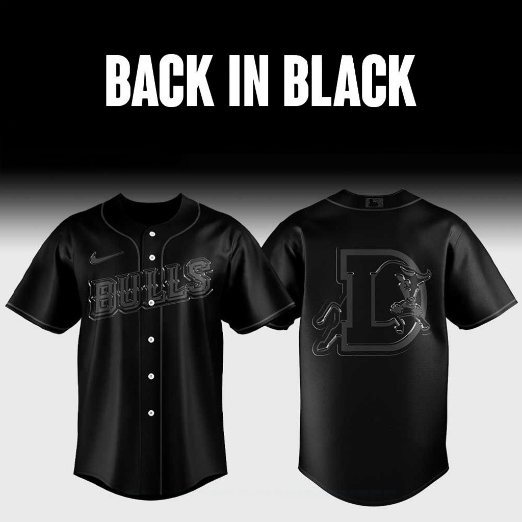 Durham Bulls Back In Black Special Baseball Jersey Durham Bulls Merch Gifts For Baseball Lovers-1