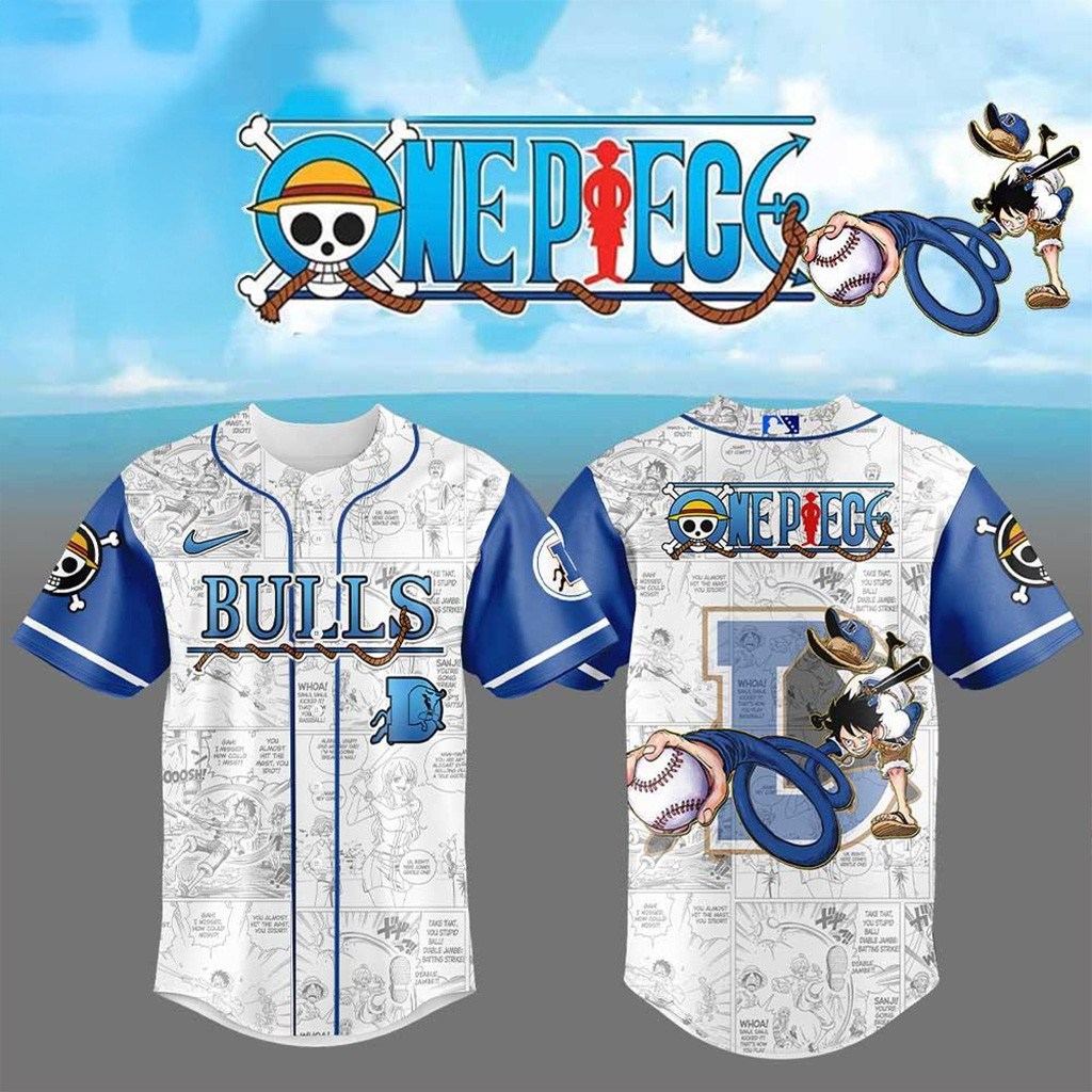 Durham Bulls x One Piece Baseball Jersey Durham Bulls Merch Gifts For Baseball Fans-1