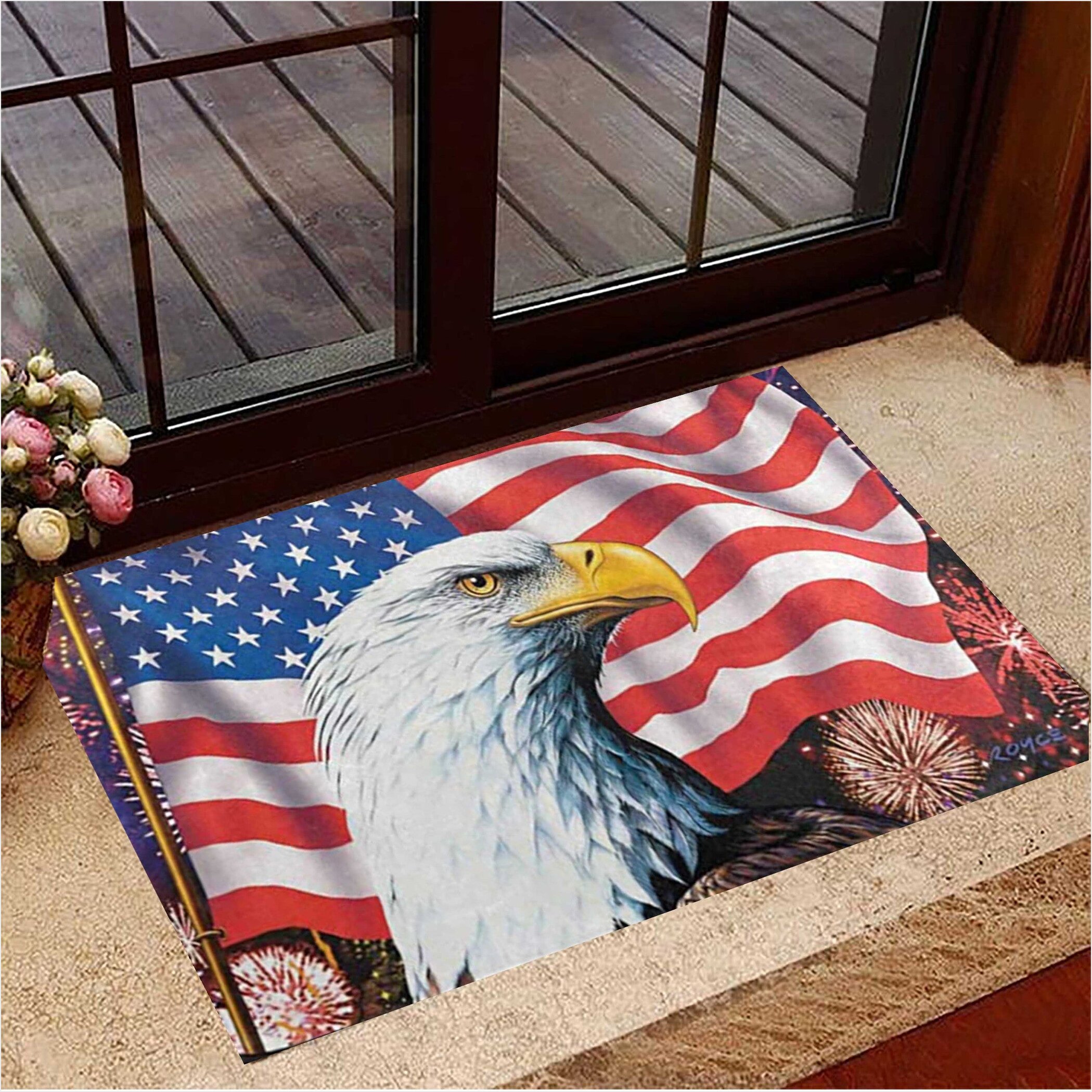 Eagle American Flag 4Th Of July Doormat Patriotic Happy Independence Day Decoration Gifts-1