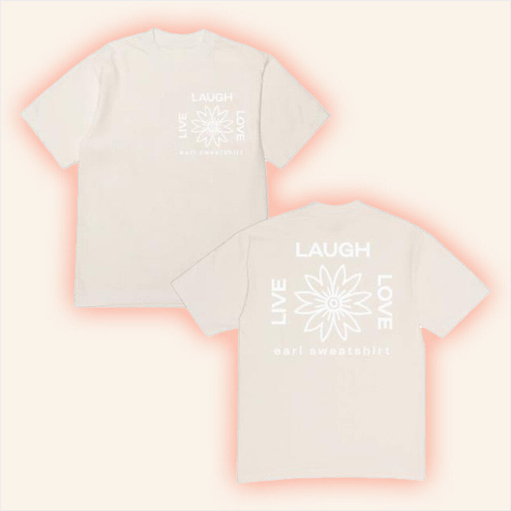 Earl Sweatshirt Merch Lll Flower Logo Cream T-Shirt Best Birthday Gifts For Son Gifts For Fans-1