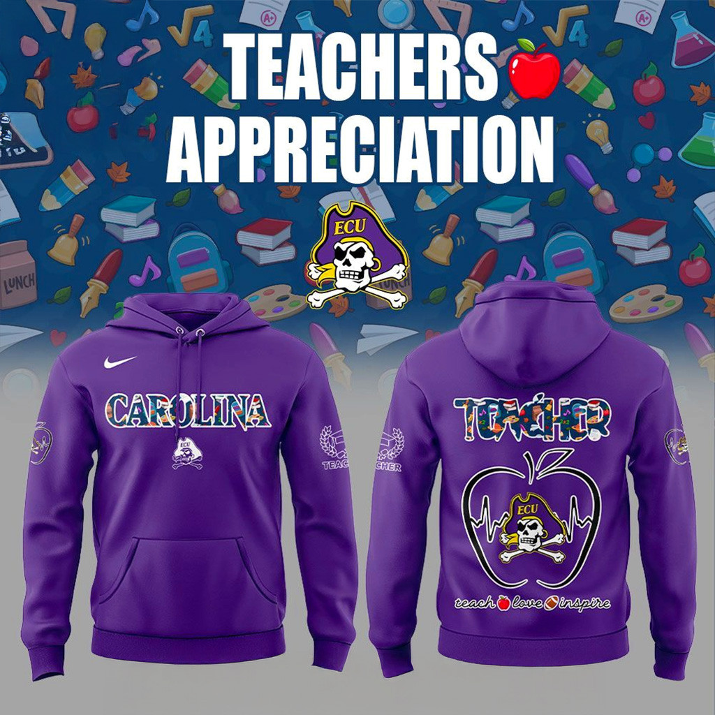 East Carolina Teachers Appreciation 2025 Hoodie Pirates Merch Christmas Presents For Him-1