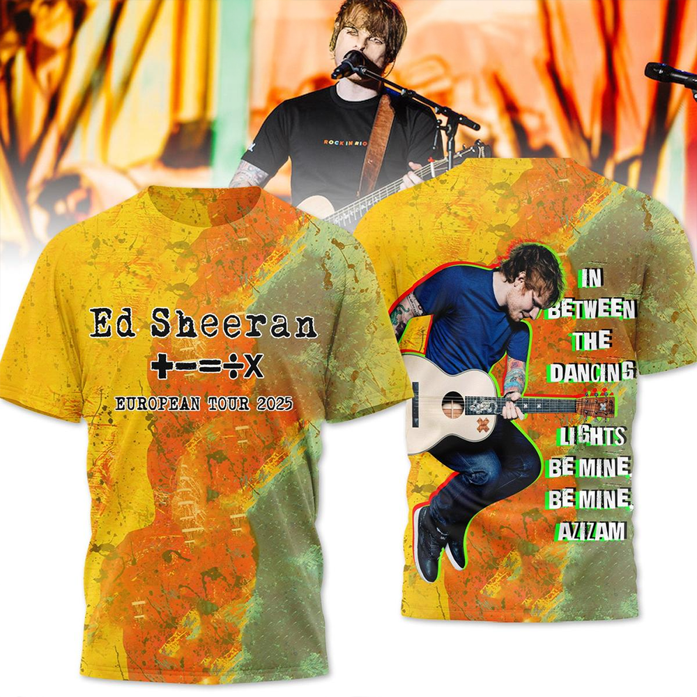 Ed Sheeran European Tour 2025 T-Shirt Meaningful Father's Day Gifts-1
