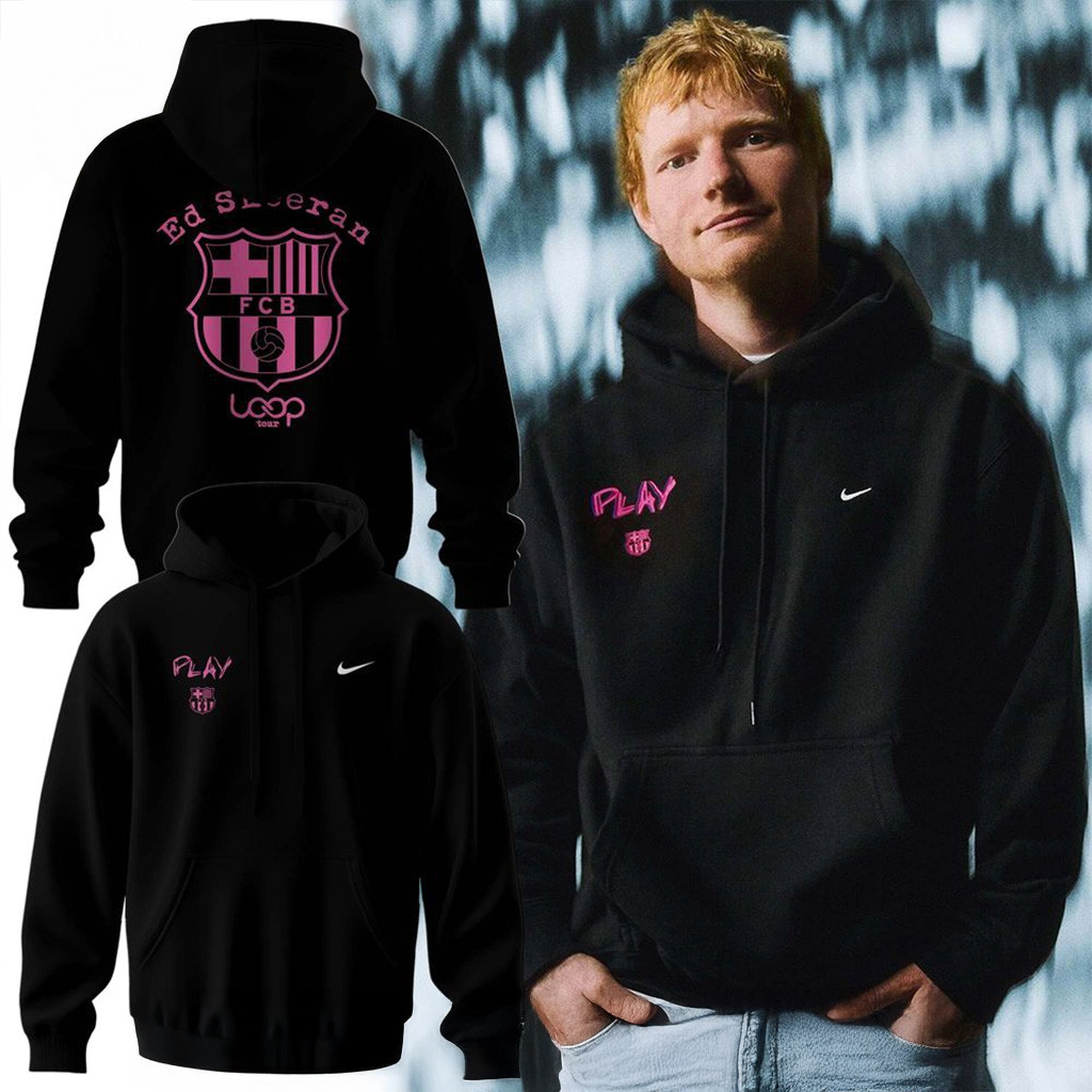 Ed Sheeran x Barca Hoodie Fan Merch Christmas Gift Ideas For Dad-1
