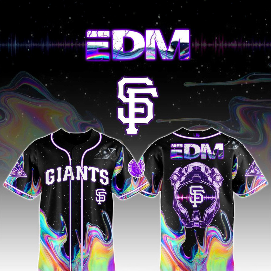 Edm Pulsebeat X San Francisco Giants Galaxy Jersey Giants Merch Gifts For Boyfriend-1