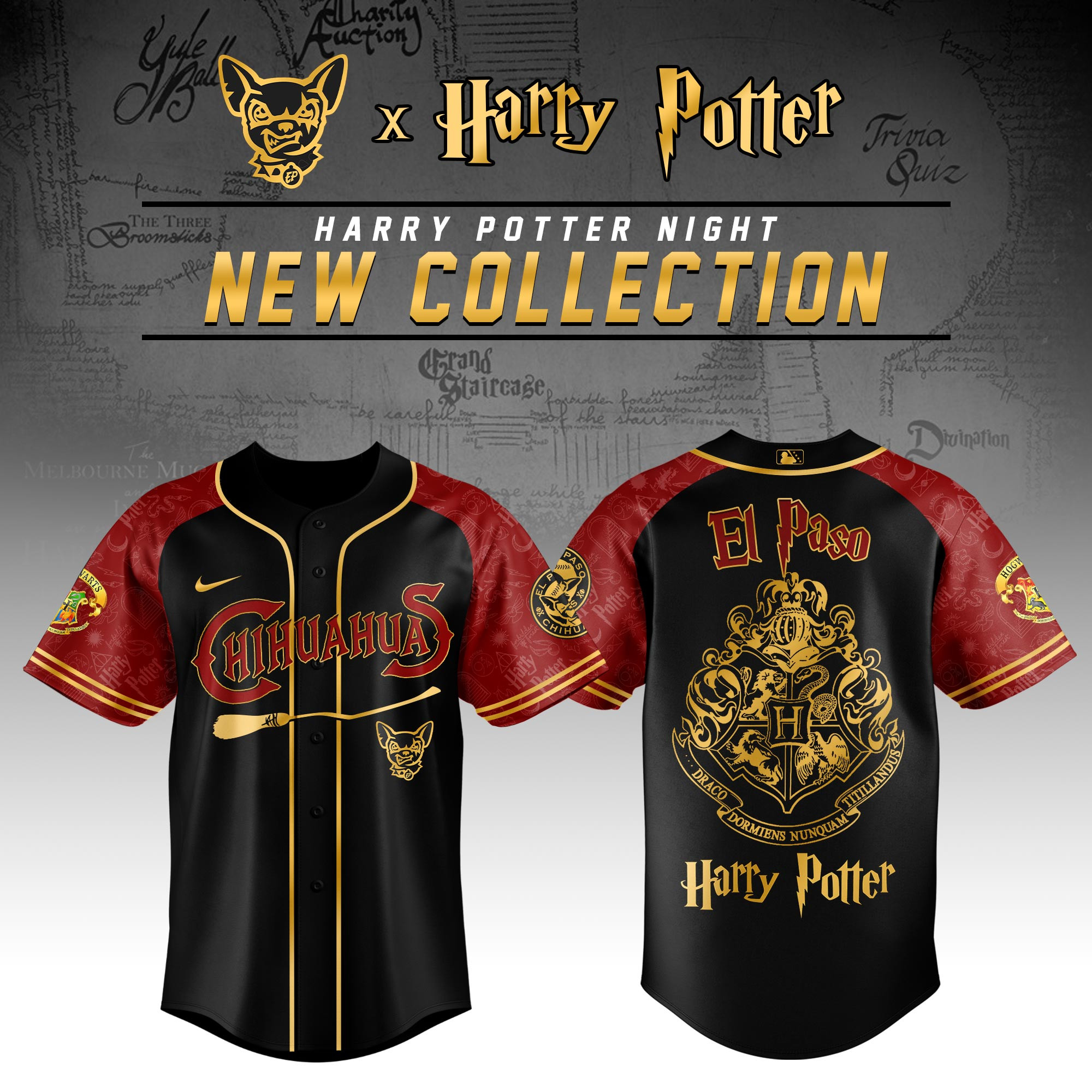 El Paso Chihuahuas Milb X Harry Potter Night Baseball Jersey For Fans-1