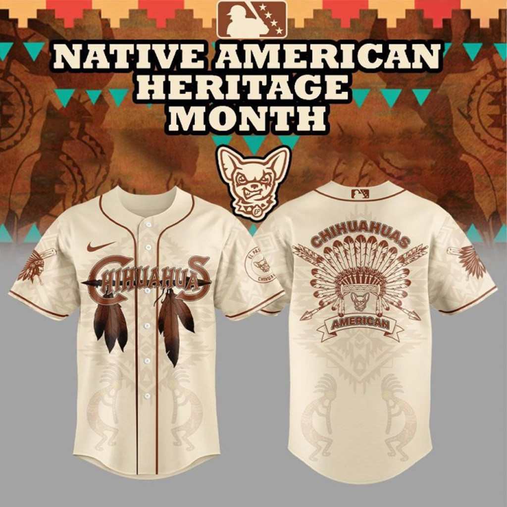 El Paso Chihuahuas Native American Heritage Night Baseball Jersey Chihuahuas Merch Him Gifts-1