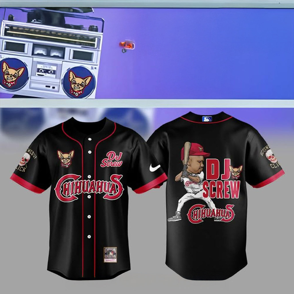 El Paso Chihuahuas X Dj Screw Day 2025 Baseball Jersey Chihuahuas Merch Fans Gifts-1
