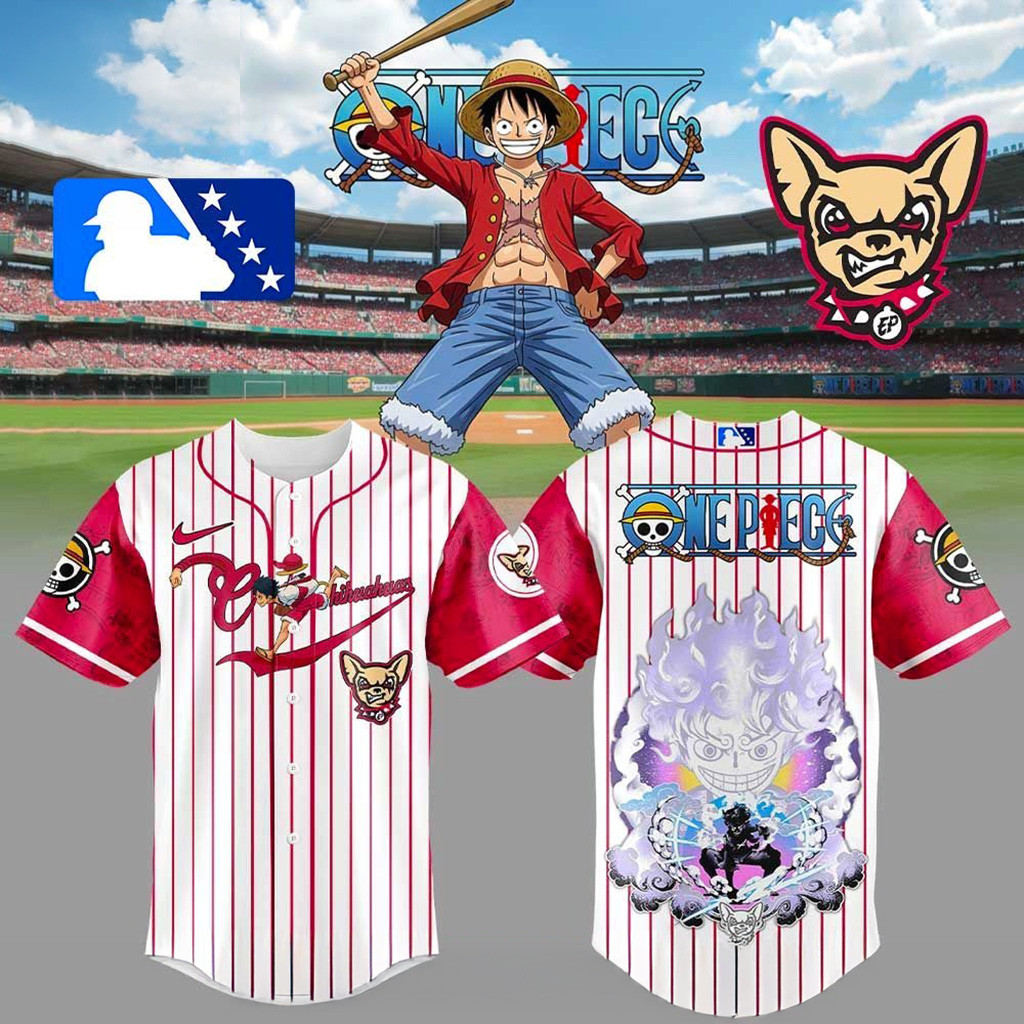 El Paso Chihuahuas x Straw Hat Luffy Gear 5 Jersey Chihuahuas Merch Gifts For Son-1