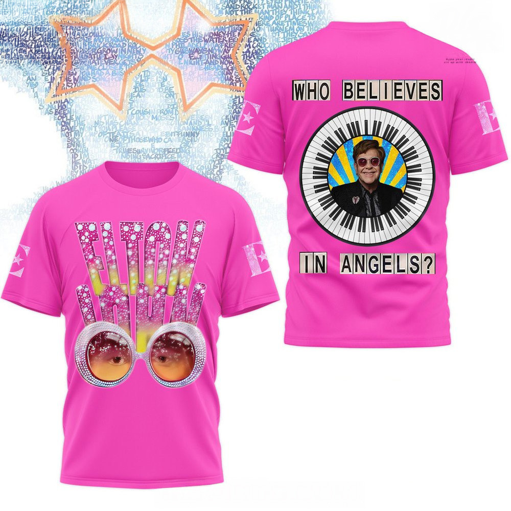 Elton John Believe In Angels T-Shirt Elton John Merch Stepdad Gifts For Father's Day-1 Elton John Believe In Angels T-Shirt Elton John Merch Stepdad Gifts For Father's Day-1