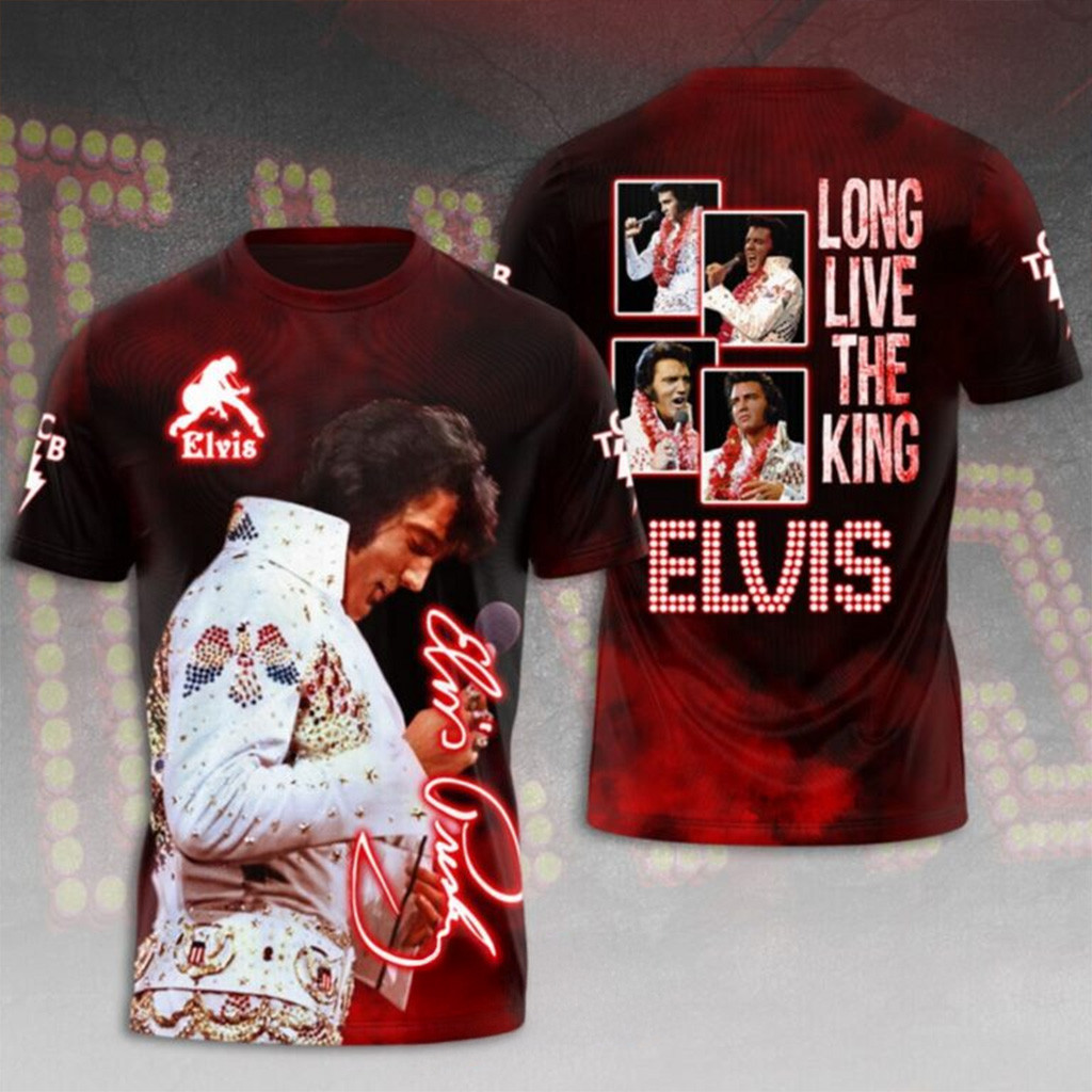 Elvis Presley Long Live The King Shirt Elvis Presley Merch Gifts For Music Lovers-1