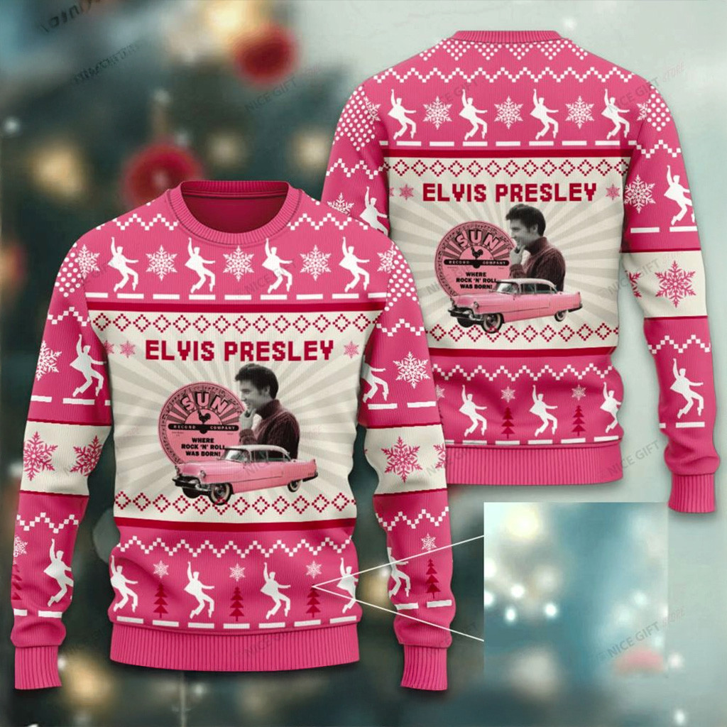 Elvis Presley Ugly Sweater Elvis Merch Christmas Present For Girlfriend-1