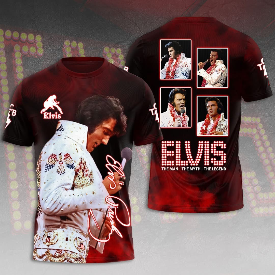 Elvis The Man The Myth The Legend T-Shirt Elvis Presley Merch Gifts For Fans-1