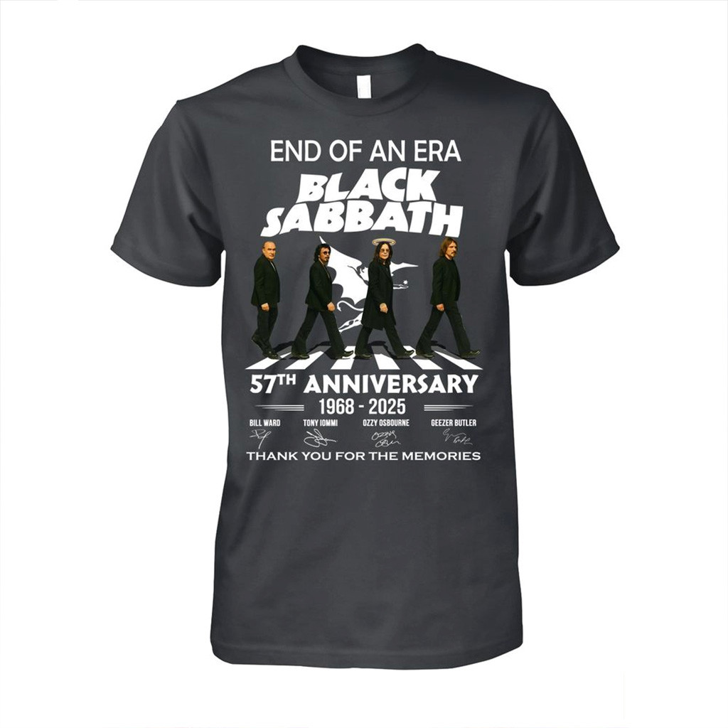 End Of An Era Black Sabbath 57th Anniversary 1968 2025 Thank You For The Memories Shirt Fan Merch-1