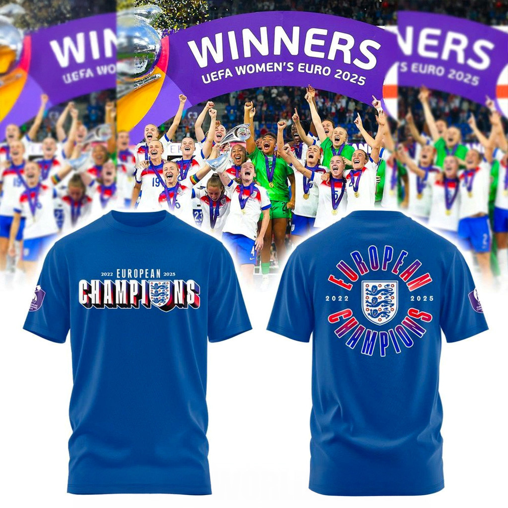 England Lionesses Winners UEFA Womens Euro 2025 T-Shirt Fan Merch Gifts For Wife-1