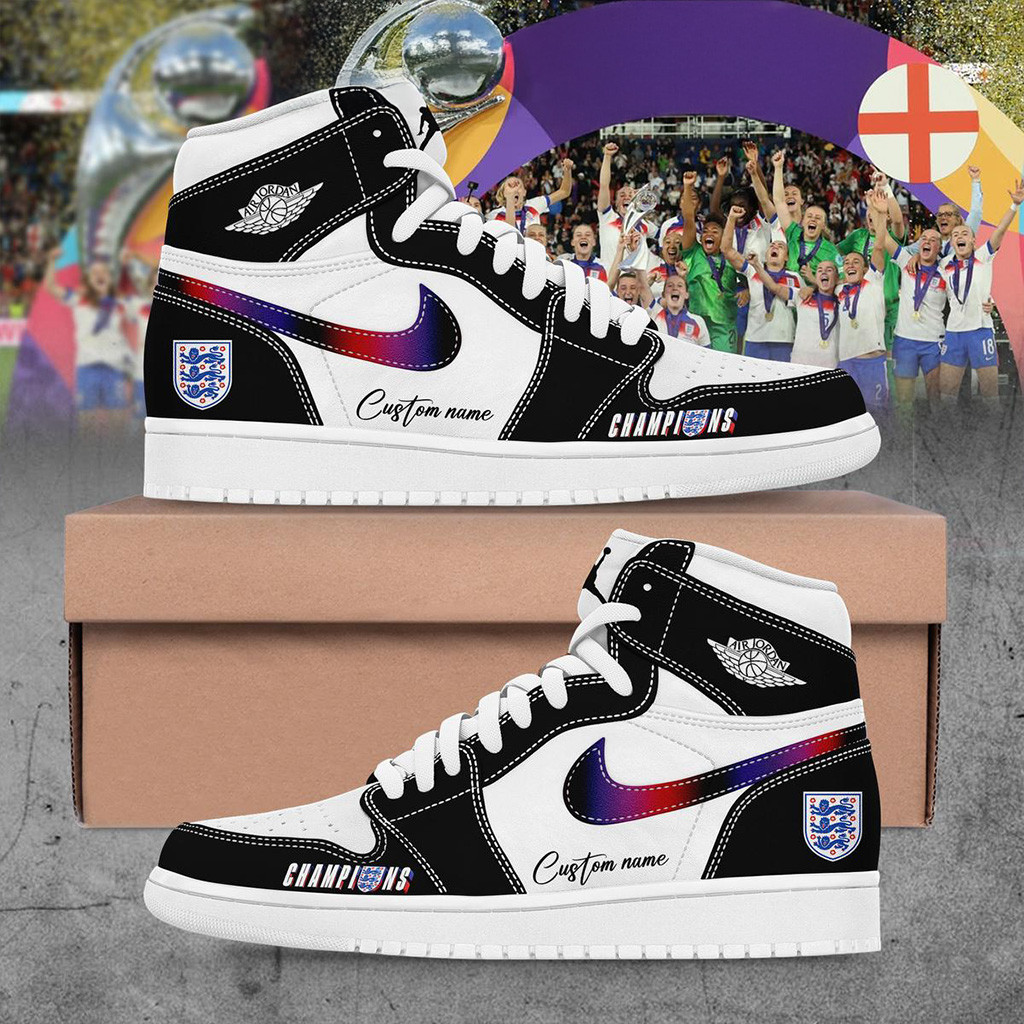 England Make History UEFA Champions 2025 Air Jordan 1 Shoes Fan Merch Gifts For Husband-1