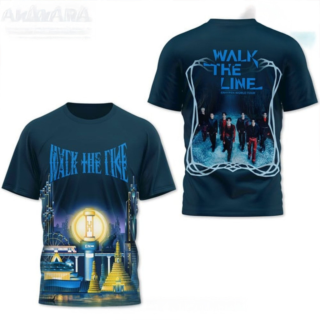 Enhypen World Tour Walk the Line 2025 Shirt Enhypen Merch Gifts For Music Fans-1
