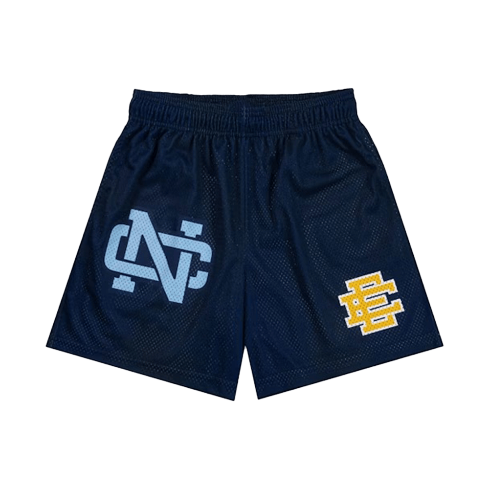 Eric Emanuel Shorts EE University Of North Carolina Short Navy Yellow Merch Gifts For Him-1