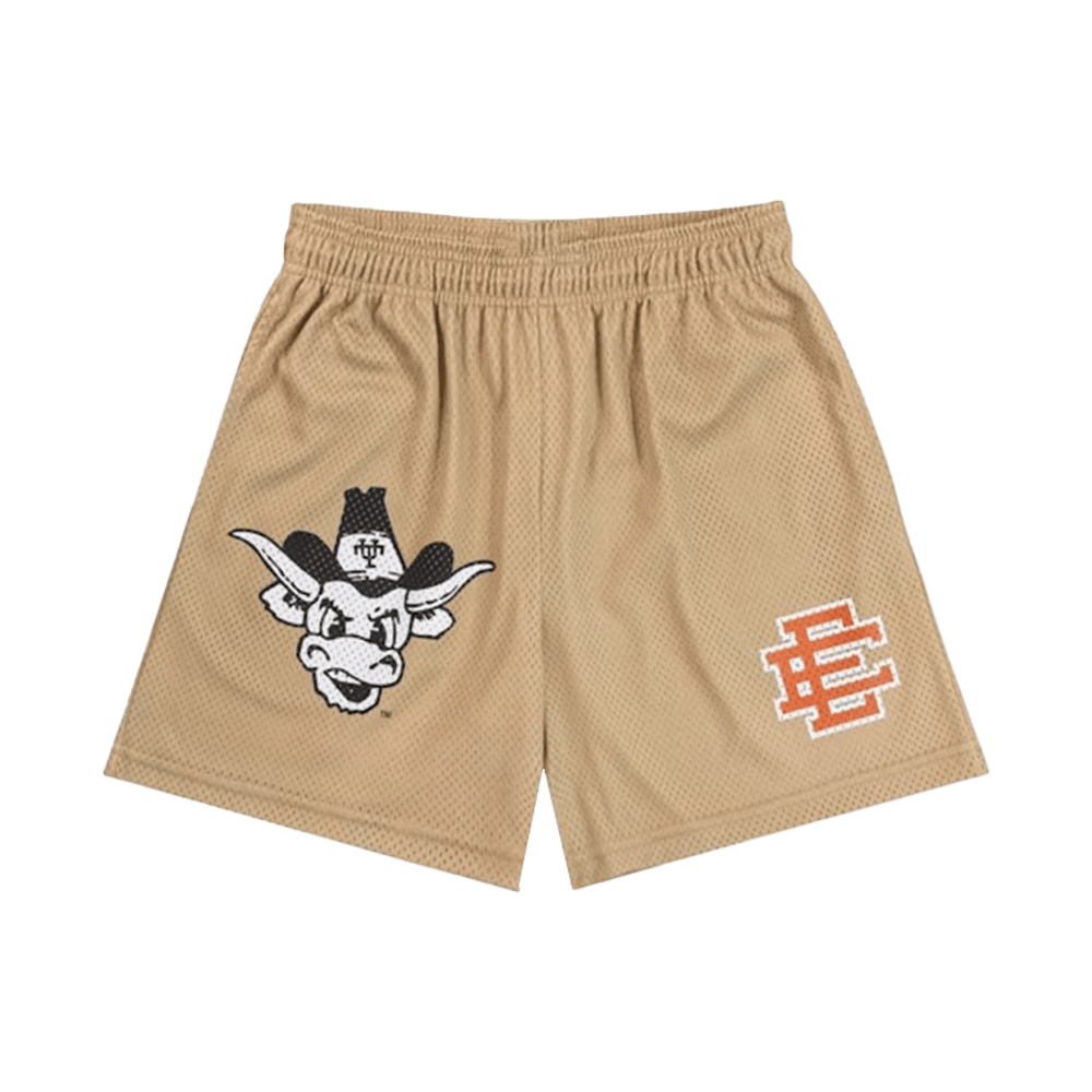 Eric Emanuel Shorts EE University Of Texas Short Brown Orange EE Merch Gifts For Dudes-1