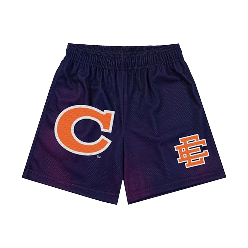 Eric Emanuel Shorts Eric Emanuel EE Basic Clemson University Short Purple Orange EE Merch-1