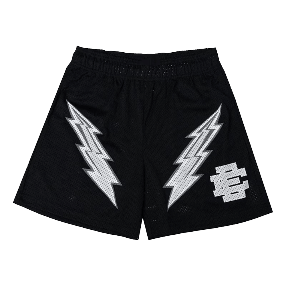 Eric Emanuel Shorts Eric Emanuel EE Basic Lightning Bolt Cyber Monday Short Black White-1