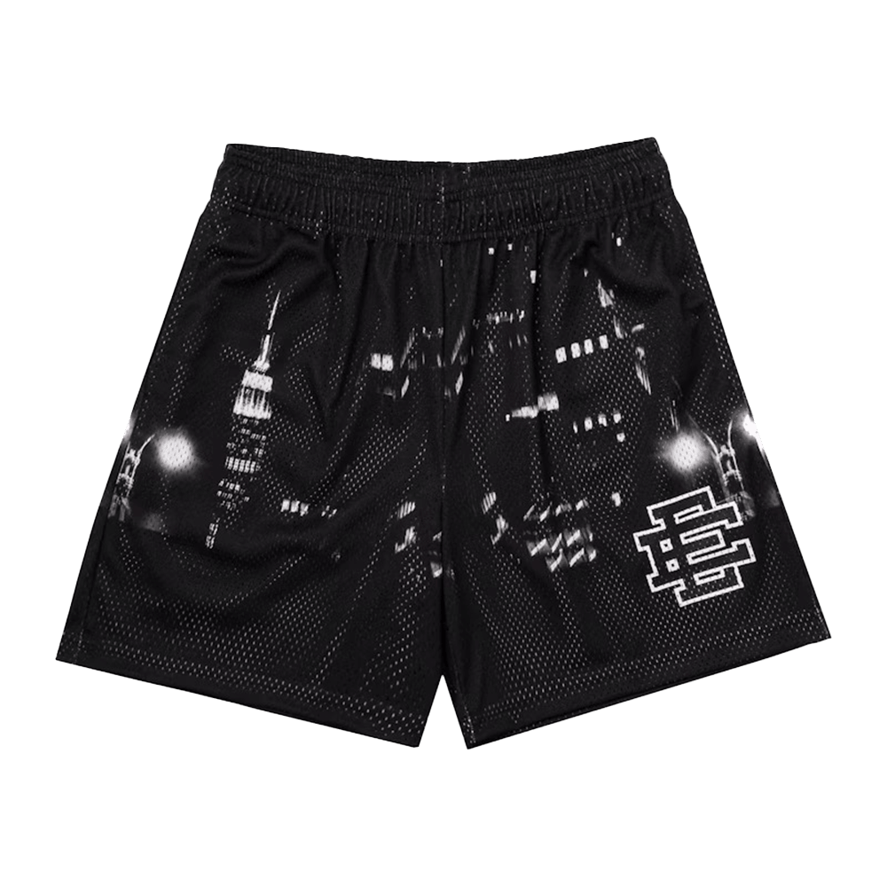 Eric Emanuel Shorts Eric Emanuel EE Basic Short Black Skyline Merch Gifts For Boyfriend-1