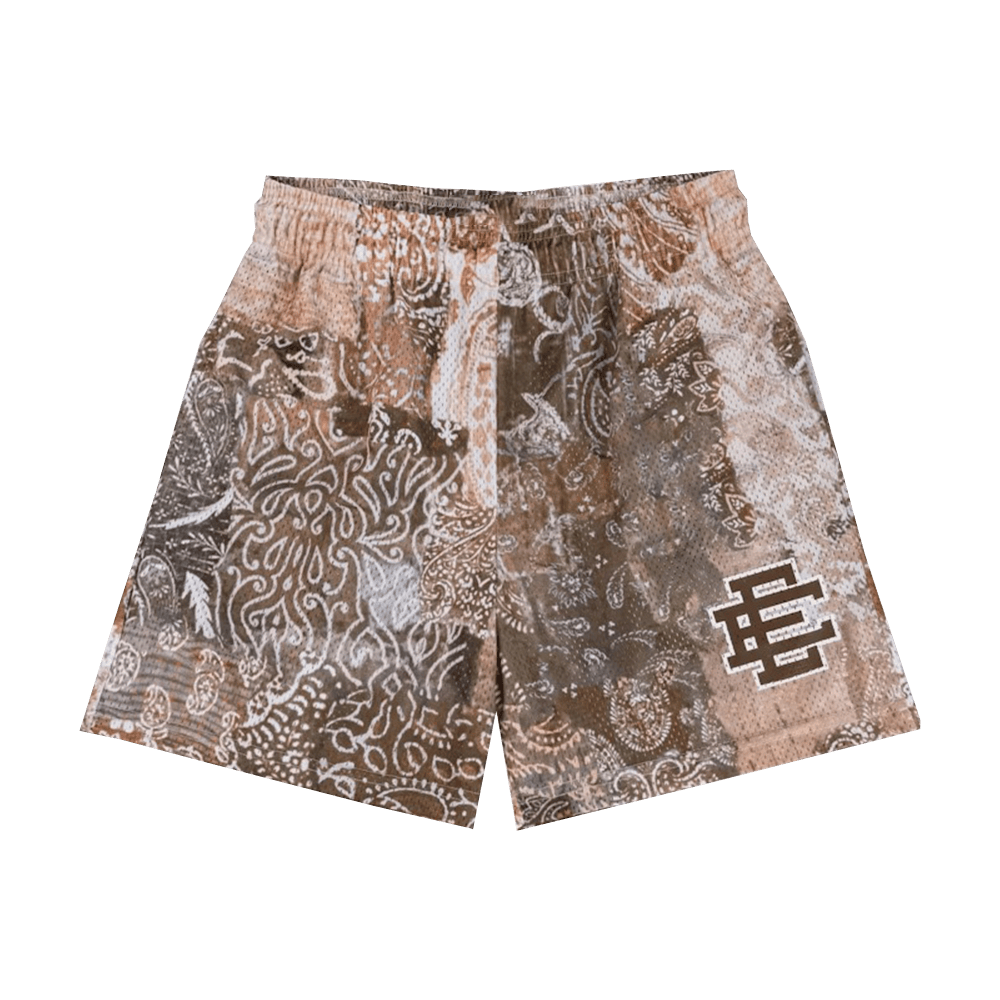 Eric Emanuel Shorts Eric Emanuel EE Basic Short Brown Paisley Merch Gifts For Boyfriend-1