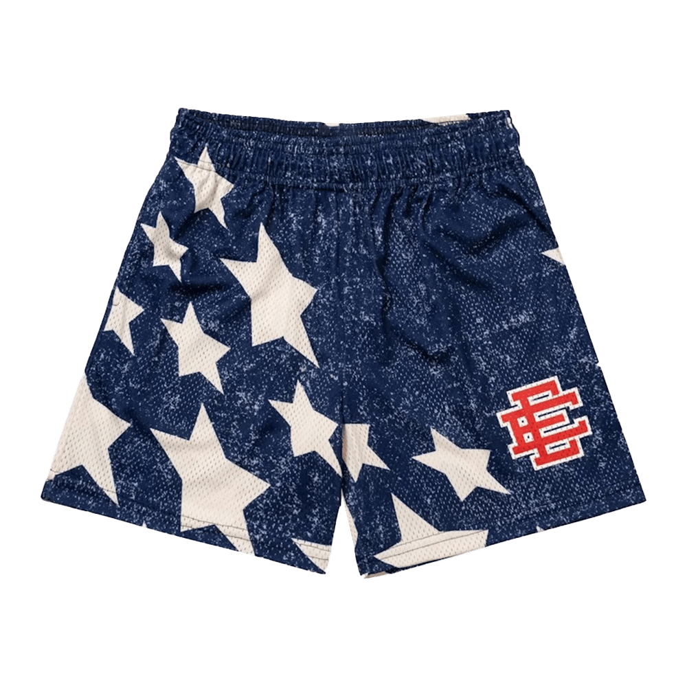 Eric Emanuel Shorts Eric Emanuel EE Short Denim Stars Merch Best Gifts For Son-1