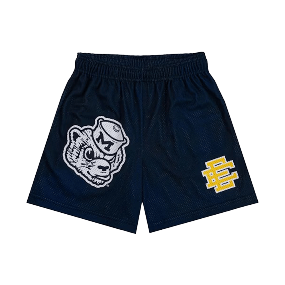 Eric Emanuel Shorts Eric Emanuel Ee Basic University Of Michigan Short Navy Yellow EE Merch-1