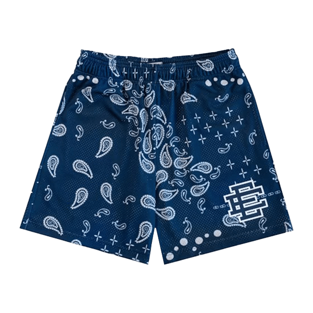 Eric Emanuel Shorts Navy Paisley EE Short Merch Great Gifts For Husband-1