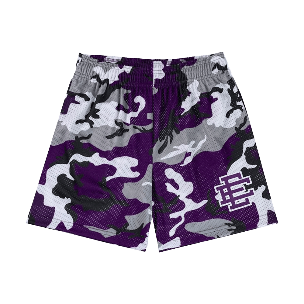 Eric Emanuel Shorts Purple Black Camo EE Short Merch Presents For Husband-1