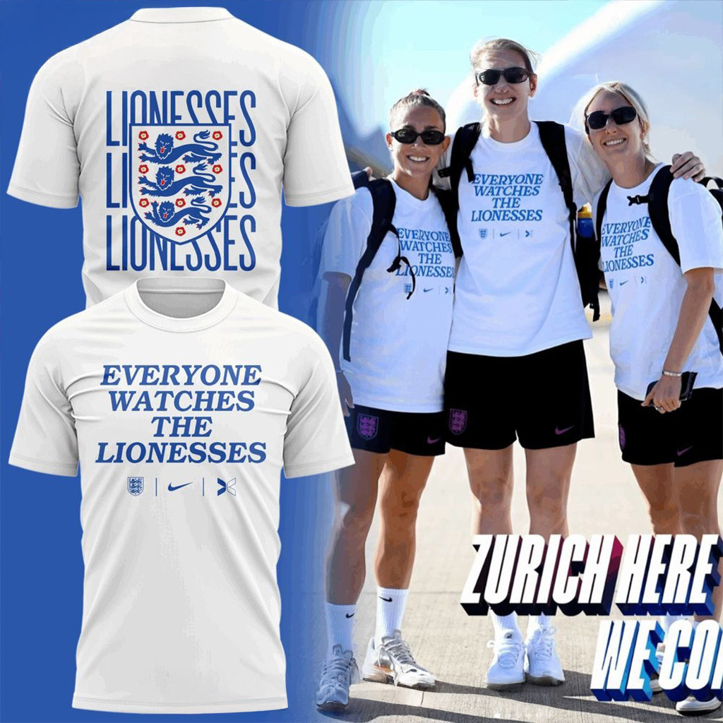 Everyone Watches The Lionesses 2025 Shirt Fan Merch Gift Ideas For Football Lovers-1