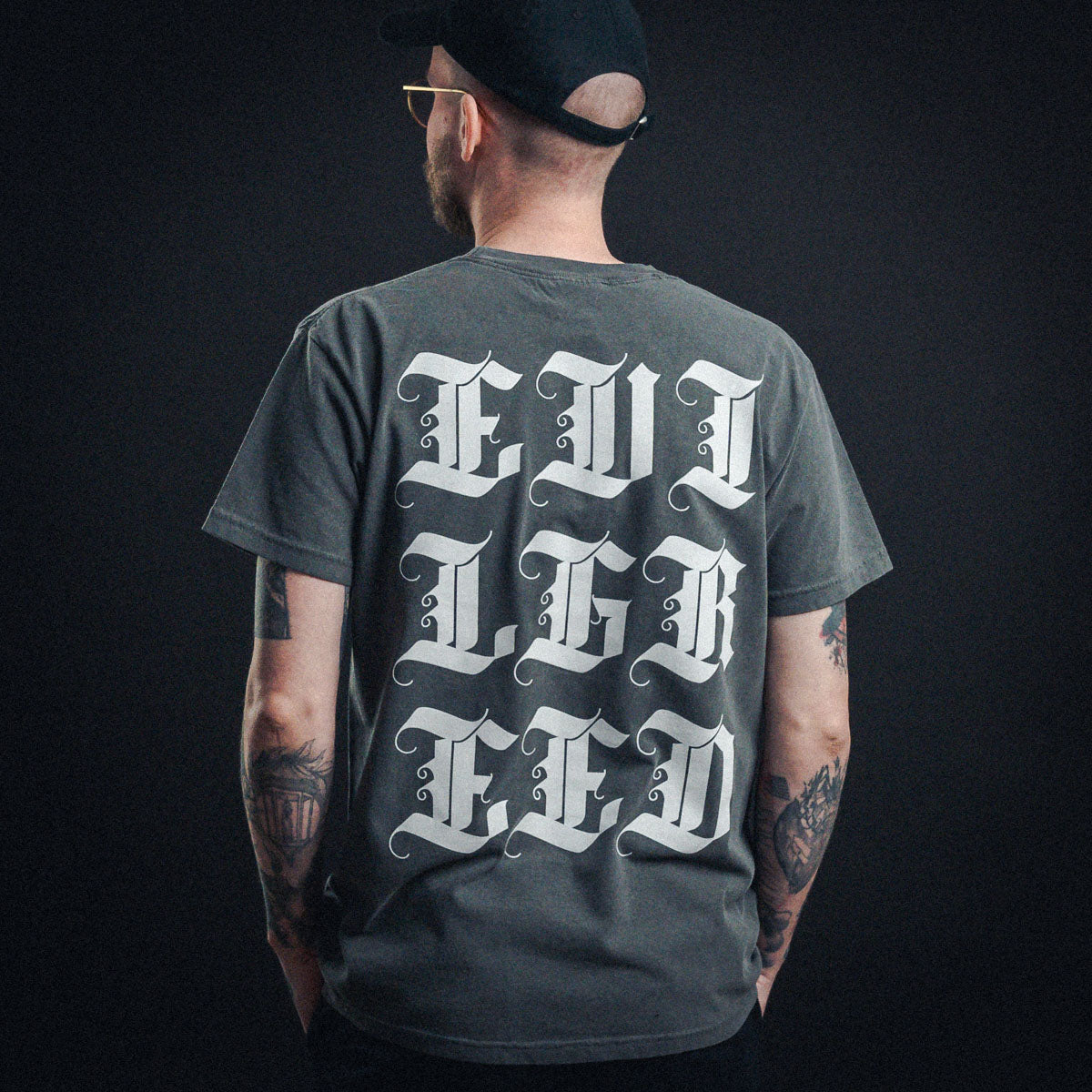 Evil Greed Merch Letters Grey Shirt Evil Greed Shirt Father'S Day Gifts For Metal Music Lovers-1