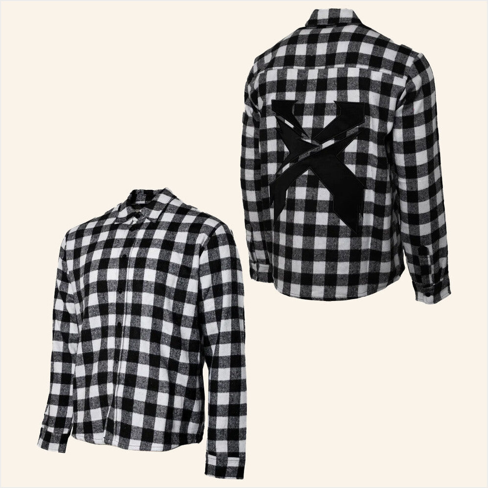 Excision Merch Excision Flannel Black White Button Up Shirt Long Sleeve Gifts For Husband-1