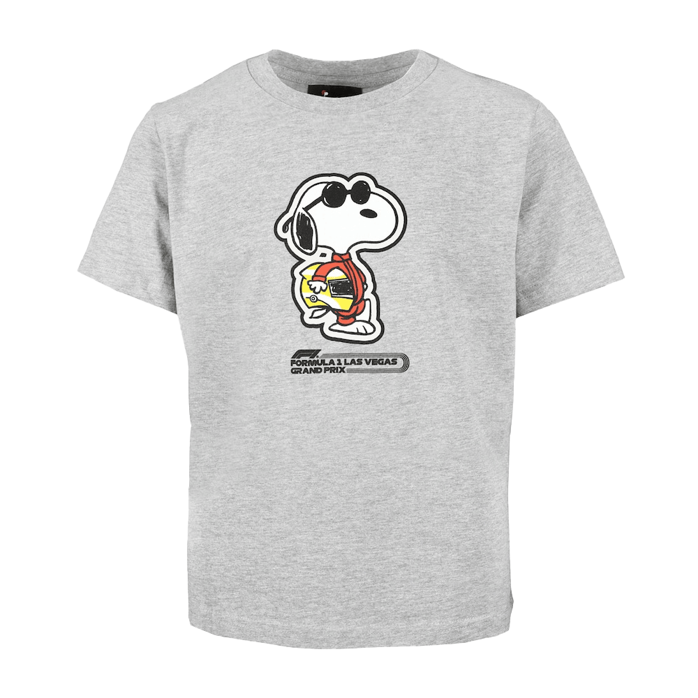 F1 Snoopy Merch For Fan Snoopy Formula 1 x Peanuts 2024 Las Vegas Grand Prix Pit T-Shirt-1