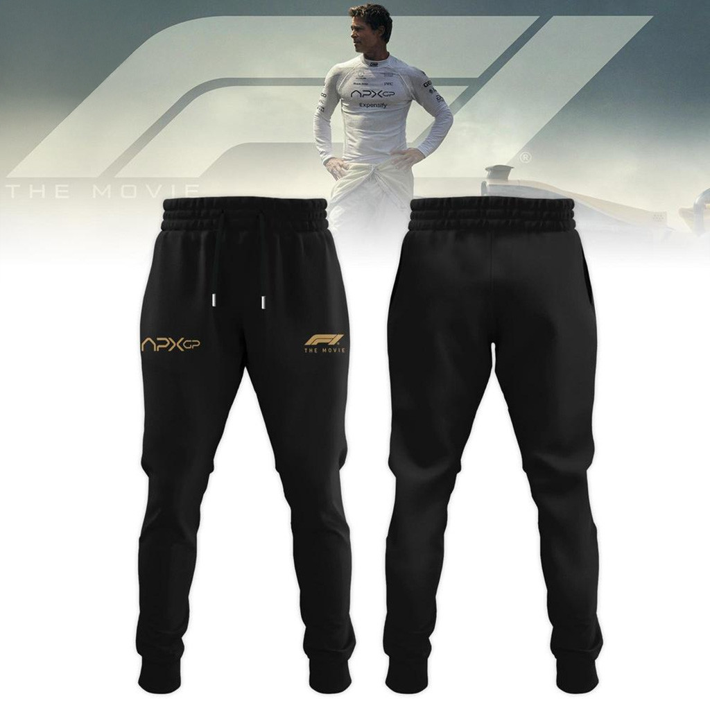 F1 The Movie APXGP Sweatpants Black Brad Pitt 2025 Merch Gifts For Fans-1 F1 The Movie APXGP Sweatpants Black Brad Pitt 2025 Merch Gifts For Fans-1