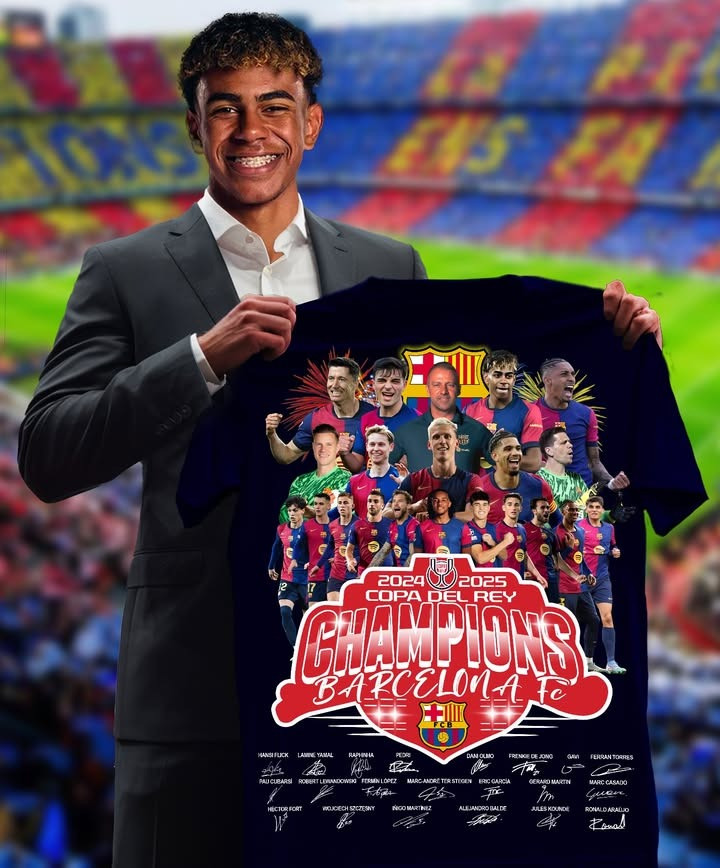 FC Barcelona Champions 2024 2025 T-Shirt Barcelona Merch Gifts For Husband-1