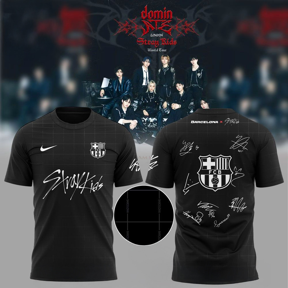 FC Barcelona Stray Kids Show Signature Shirt Fan Merch Gifts For Her-1