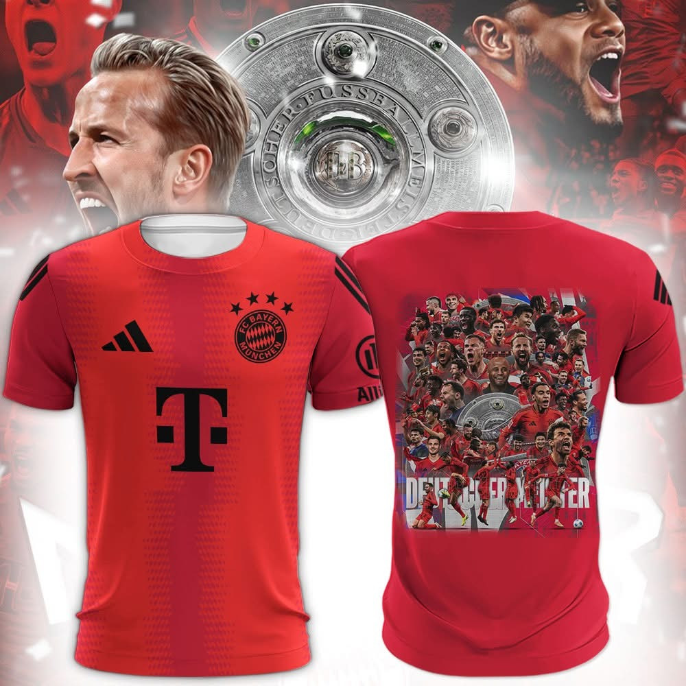 FC Bayern Munich Deutscher Meister 2025 Football Jersey Fathers Day Presents-1