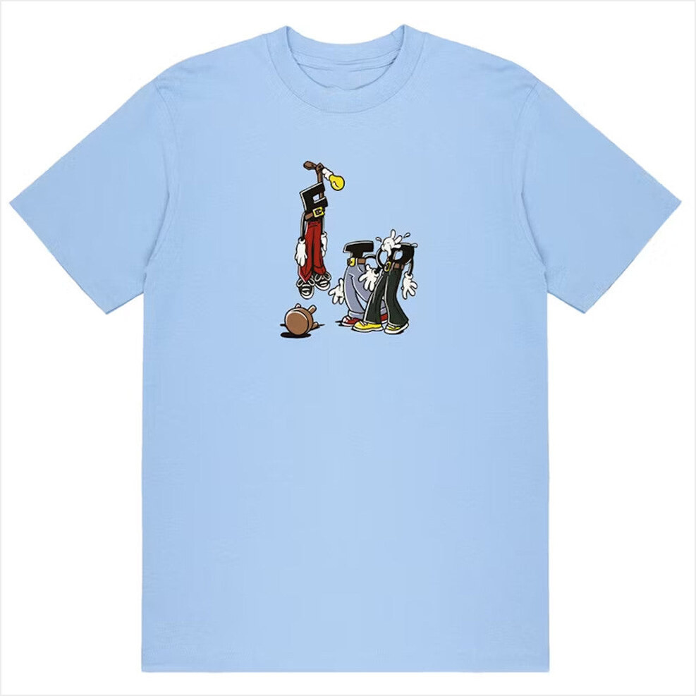 FTP Merch FTP Hangman T-Shirt Light Blue Gifts For Her Birthday Gifts For Fans-1