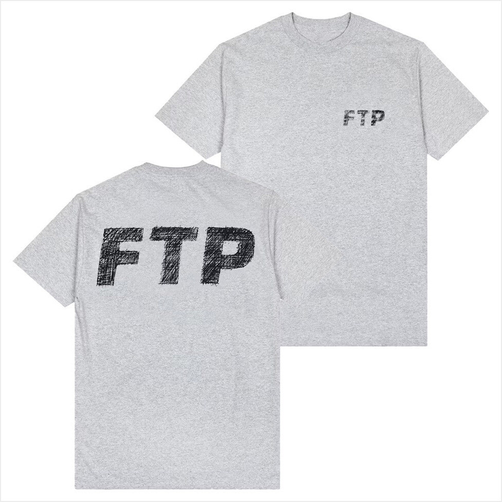 FTP Merch FTP Scribble Logo Grey T-Shirt Good Gifts For Dad Birthday Gifts For Best Friend-1