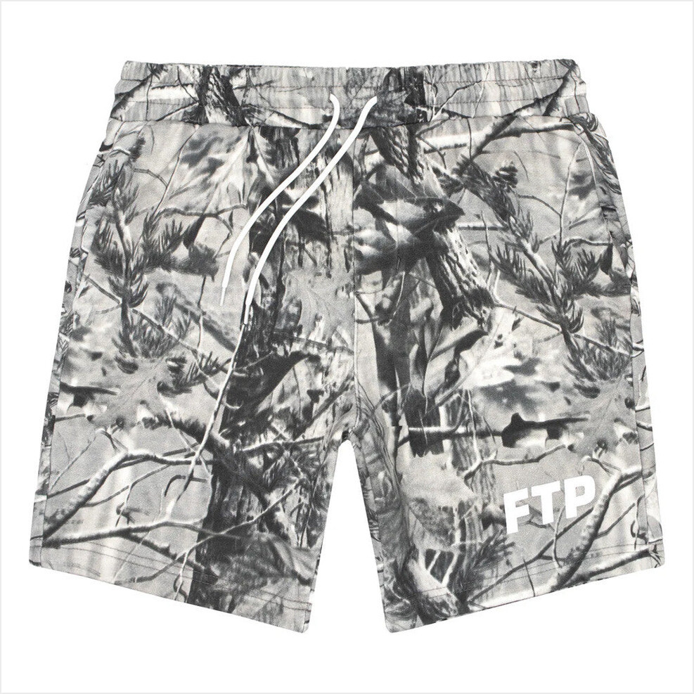 FTP Merch Gray Tree Camo Logo Shorts Fthepopulation Merch Gifts For Dudes Gifts For Best Friend-1
