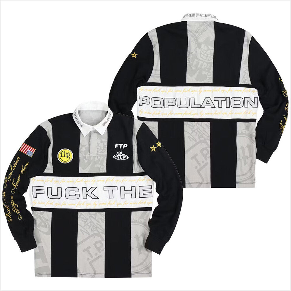 FTP Merch Long Sleeve Polo Shirt Gift Ideas For Brother Birthday Gifts For Fans-1