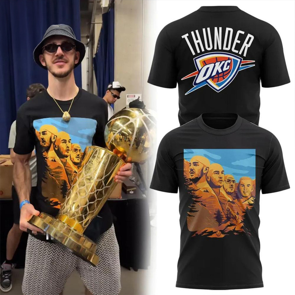 Face Alex Caruso Mt Rushmore Parade OKC Special T-Shirt OKC Merch Gifts For Fans-1