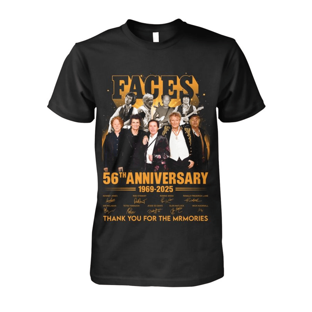 Faces 56th Anniversary 1969 2025 Thank You For The Memories T-Shirt Faces Merch Dad Gifts-1